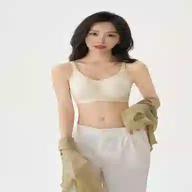 都市丽人 纯色透气聚拢薄款小胸无痕调整型文胸 女款