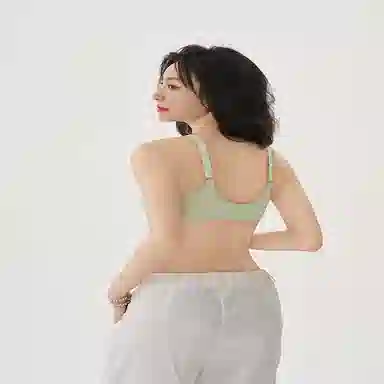 都市丽人 纯色透气聚拢薄款小胸无痕调整型文胸 女款