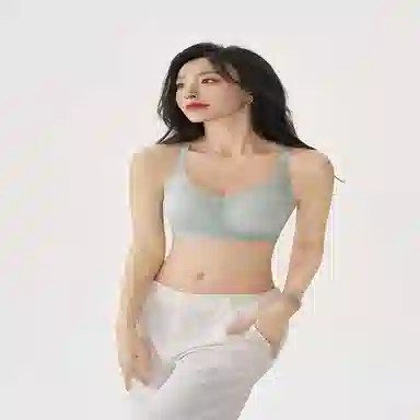 都市丽人 纯色透气聚拢薄款小胸无痕调整型文胸 女款