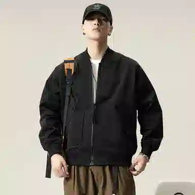 【dme】  美式高街复古休闲简约纯色宽松百搭棒球服 男女同款