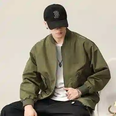 【dme】  美式高街复古休闲简约纯色宽松百搭棒球服 男女同款