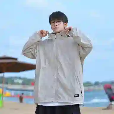 【dme】 美式潮牌超薄款凉感宽松连帽基础款时尚简约百搭休闲防晒服 男女同款