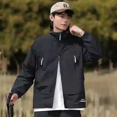 【dme】 美式潮流个性机能风登山跑步健身简约户外纯色凉感连帽轻薄通勤无性别主义外套防晒服 男女同款