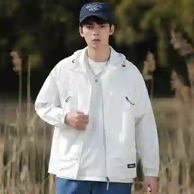 【dme】 美式潮流个性机能风登山跑步健身简约户外纯色凉感连帽轻薄通勤无性别主义外套防晒服 男女同款