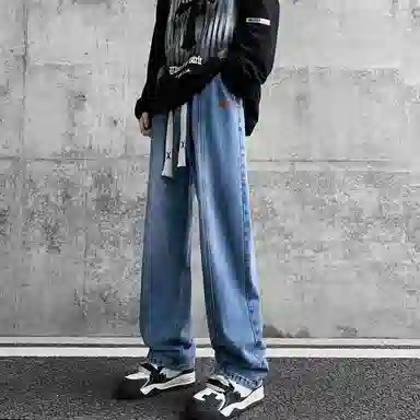 【dme】 美式潮牌中腰显瘦做旧休闲直筒舒适高街宽松牛仔裤 男女同款