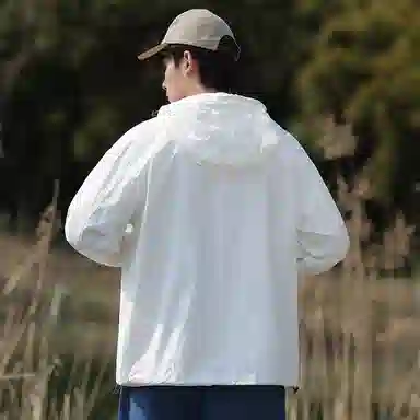 【dme】 美式复古机能风薄款凉感宽松连帽长袖基础款时尚简约百搭休闲 凉感透气速干防晒服 男女同款