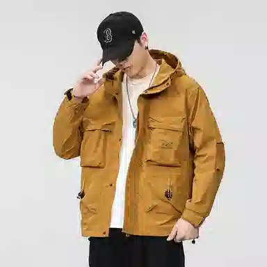 【dme】  美式宽松连帽多口袋户外高街休闲外套  防水防风保暖冲锋衣 男女同款