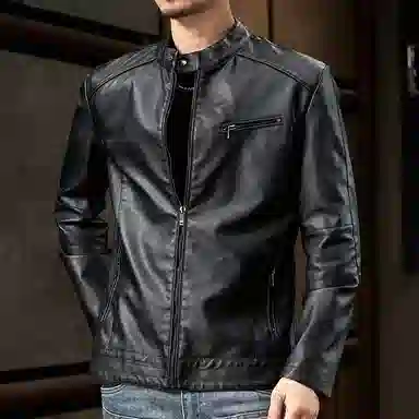 dme Basic Zip Leather Jacket