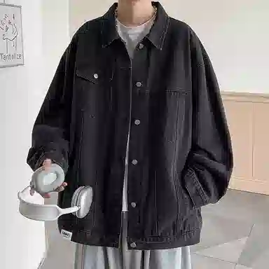 【dme】 时尚简约百搭宽松工装夹克水洗美式复古潮流痞帅牛仔外套 男女同款