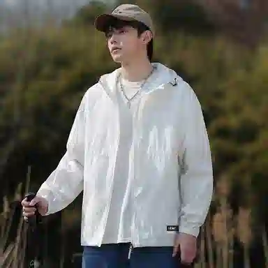 【dme】 美式复古机能风薄款凉感宽松连帽长袖基础款时尚简约百搭休闲 凉感透气速干防晒服 男女同款