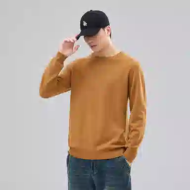 【dme】 圆领套头基础款宽松百搭纯色毛衣 男女同款