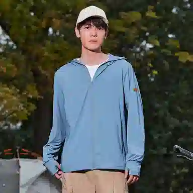 【dme】 潮流个性城市学院风登山跑步健身简约户外纯色凉感连帽轻薄通勤无性别主义外套 凉感透气速干防晒服 男女同款