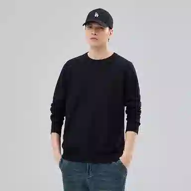 【dme】 圆领套头基础款宽松百搭纯色毛衣 男女同款