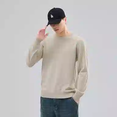 【dme】 圆领套头基础款宽松百搭纯色毛衣 男女同款