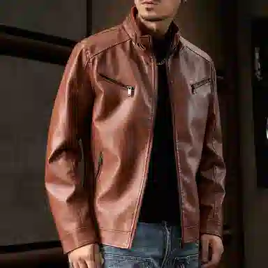 dme Classic Biker Leather Jacket