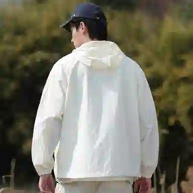 【dme】 美式潮流个性机能风登山跑步健身简约户外纯色凉感连帽轻薄通勤无性别主义外套防晒服 男女同款