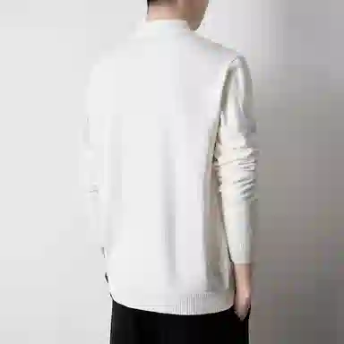 【dme】 基础款时尚百搭针织打底衫纯色高级感宽松半高领毛衣 男款