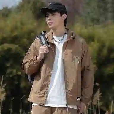 【dme】 美式潮流个性机能风登山跑步健身简约户外纯色凉感连帽轻薄通勤无性别主义外套防晒服 男女同款