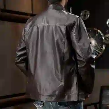 dme Basic Zip Leather Jacket