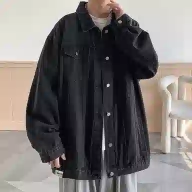 【dme】 时尚简约百搭宽松工装夹克水洗美式复古潮流痞帅牛仔外套 男女同款