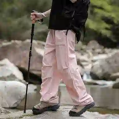 【dme】 美式潮流纯色山系户外休闲舒适耐磨透气百搭宽松中腰时尚直筒工装裤 男女同款