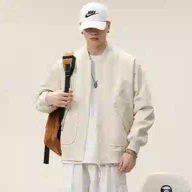 【dme】  美式高街复古休闲简约纯色宽松百搭棒球服 男女同款