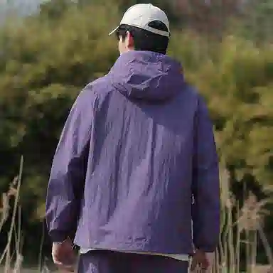 【dme】 美式潮流个性机能风登山跑步健身简约户外纯色凉感连帽轻薄通勤无性别主义外套防晒服 男女同款