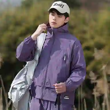 【dme】 美式潮流个性机能风登山跑步健身简约户外纯色凉感连帽轻薄通勤无性别主义外套防晒服 男女同款