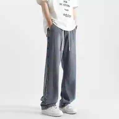 【dme】 美式潮牌显瘦休闲直筒舒适凉感高街宽松阔腿牛仔裤 男女同款