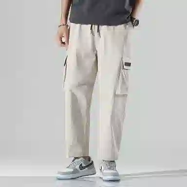 【dme】 纯色时尚大口袋设计感舒适简约户外机能风百搭宽松垂感休闲直筒工装裤 男女同款