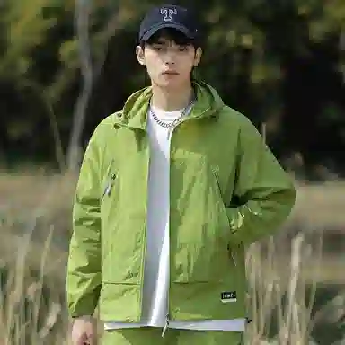 【dme】 美式潮流个性机能风登山跑步健身简约户外纯色凉感连帽轻薄通勤无性别主义外套防晒服 男女同款