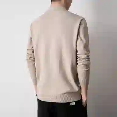 【dme】 基础款时尚百搭针织打底衫纯色高级感宽松半高领毛衣 男款