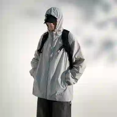 【dme】 美式潮流个性城市通勤登山跑步健身简约户外纯色连帽无性别主义外套 凉感透气速干防晒服 男女同款