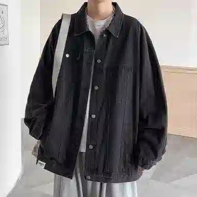 【dme】 时尚简约百搭宽松工装夹克水洗美式复古潮流痞帅牛仔外套 男女同款