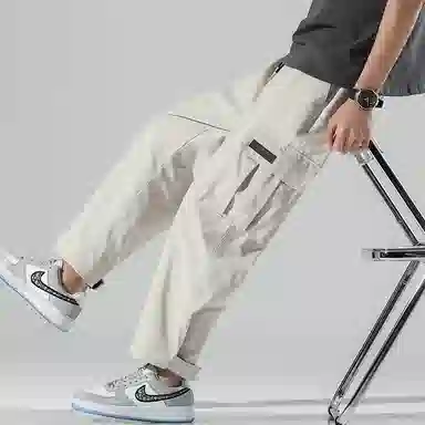 【dme】 纯色时尚大口袋设计感舒适简约户外机能风百搭宽松垂感休闲直筒工装裤 男女同款