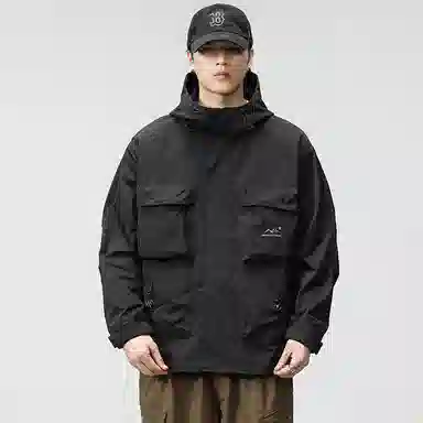 【dme】  美式宽松连帽多口袋户外高街休闲外套  防水防风保暖冲锋衣 男女同款