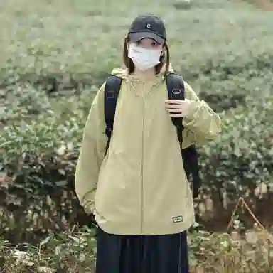 【dme】 美式潮流个性城市通勤登山跑步健身简约户外纯色连帽无性别主义外套 凉感透气速干防晒服 男女同款