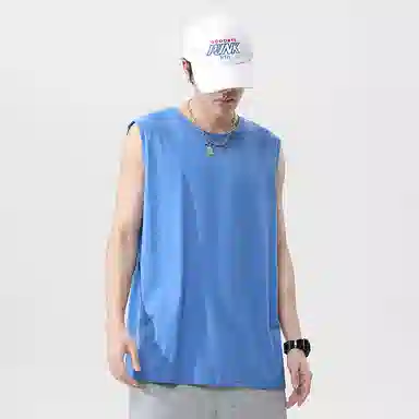 【dme】 日系简约纯棉基础款百搭亲肤柔软透气宽松学生党圆领无袖背心 男女同款