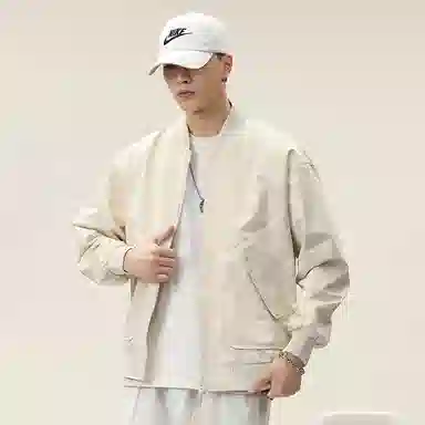 【dme】  美式高街复古休闲简约纯色宽松百搭棒球服 男女同款