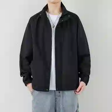 【dme】 美式复古立领纯色宽松百搭防风夹克外套 男女同款