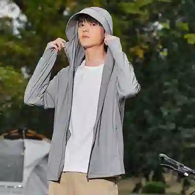 【dme】 潮流个性城市学院风登山跑步健身简约户外纯色凉感连帽轻薄通勤无性别主义外套 凉感透气速干防晒服 男女同款