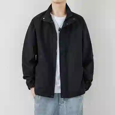 【dme】 美式复古立领纯色宽松百搭防风夹克外套 男女同款