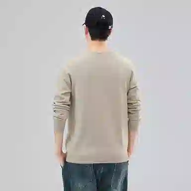 【dme】 圆领套头基础款宽松百搭纯色毛衣 男女同款