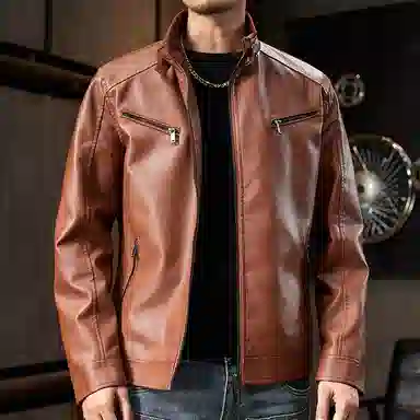 dme Classic Biker Leather Jacket