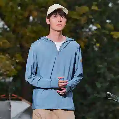 【dme】 潮流个性城市学院风登山跑步健身简约户外纯色凉感连帽轻薄通勤无性别主义外套 凉感透气速干防晒服 男女同款