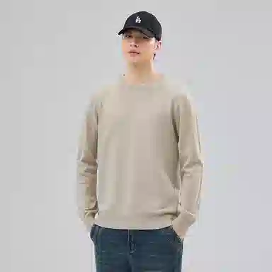 【dme】 圆领套头基础款宽松百搭纯色毛衣 男女同款