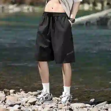 【dme】 纯棉美式潮流大口袋纯色简约运动工装五分裤宽松舒适透气百搭休闲短裤 男女同款