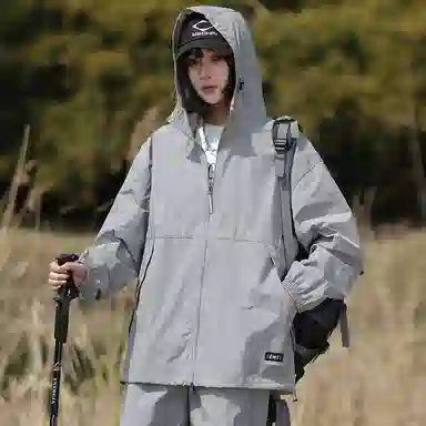 【dme】 美式复古机能风薄款凉感宽松连帽长袖基础款时尚简约百搭休闲 凉感透气速干防晒服 男女同款