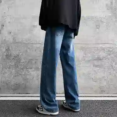 【dme】 美式潮牌中腰显瘦做旧休闲直筒舒适高街宽松牛仔裤 男女同款