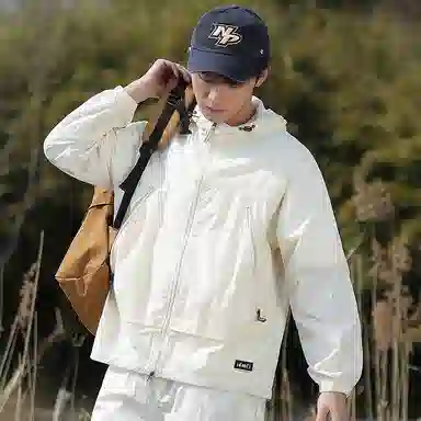 【dme】 美式潮流个性机能风登山跑步健身简约户外纯色凉感连帽轻薄通勤无性别主义外套防晒服 男女同款